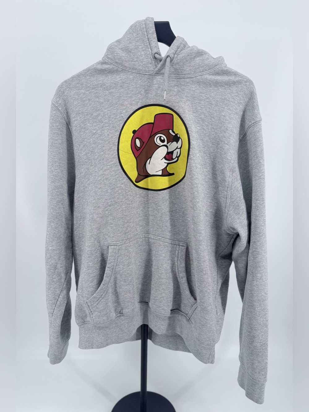 Buc-ee’s Bundle Gray Logo Hoodie L + Patriotic Yukon 40oz Tumbler